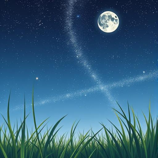 Starry night with new moon and jasmine scent