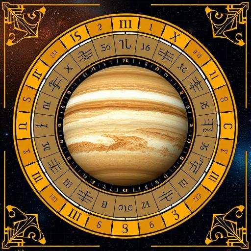 Astrological chart with Jupiter focus