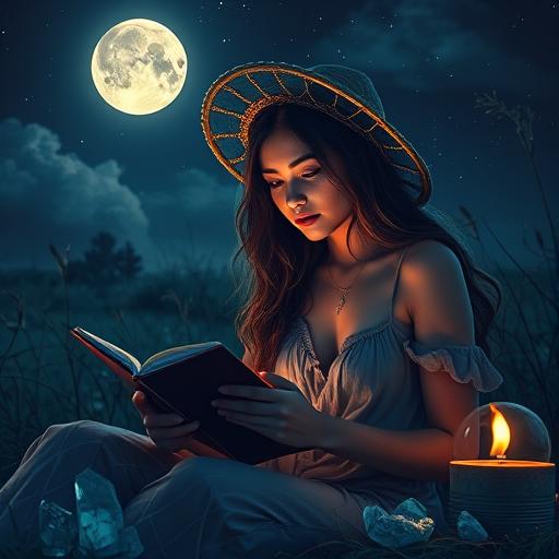 Full moon casting silver light