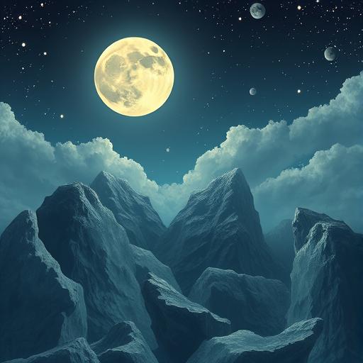 August moon with celestial alignment
