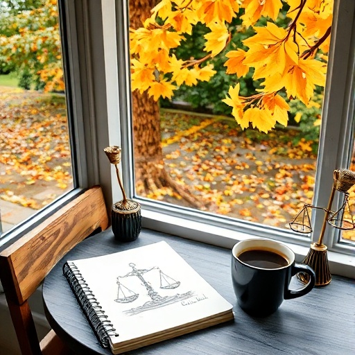 A Libra inspired setting with balance, harmony, and artistic elements.