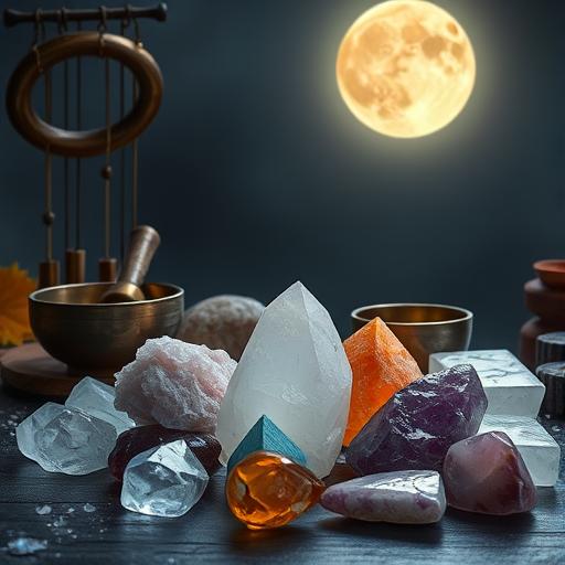 Relaxing visuals with a focus on September's astrological crystals