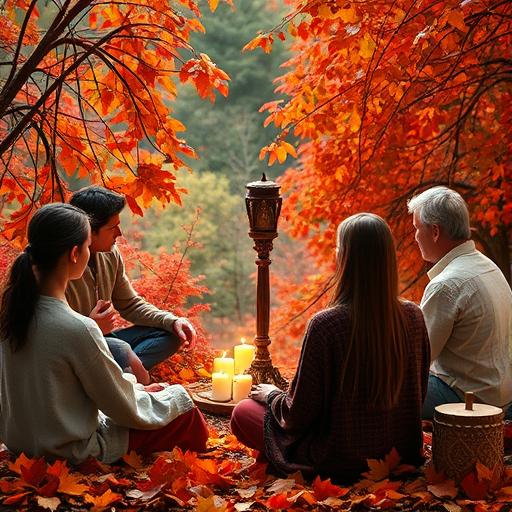 Tranquil scene of September adorned with crystals and colors