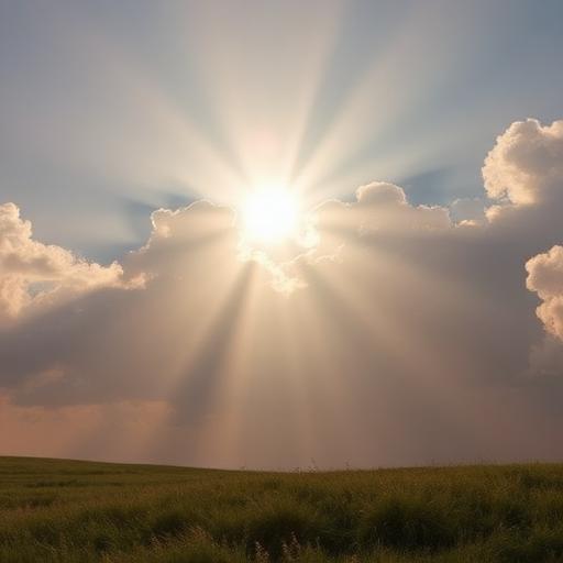 Sunbeam breaking through clouds, symbolizing new opportunities