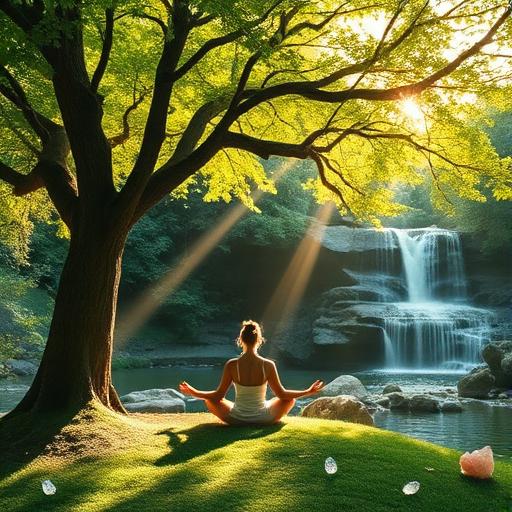 Tranquil nature scene for grounding