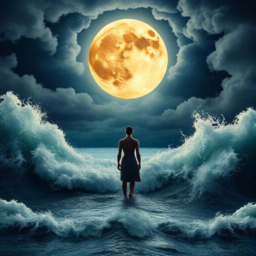 Artistic representation of rebirth and transformation during the Scorpio New Moon.