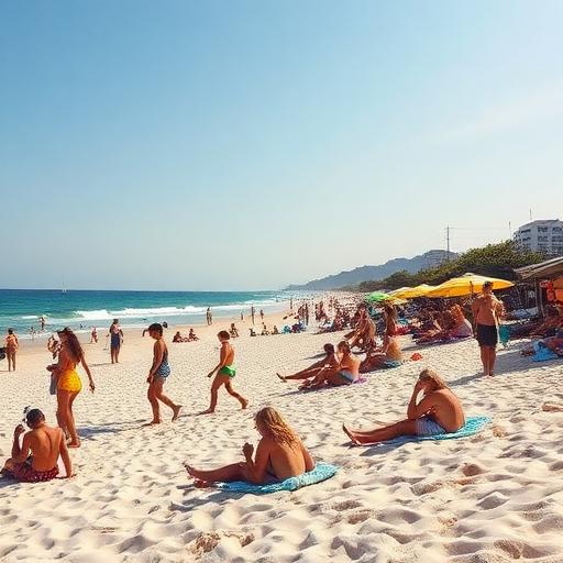 Sunny beach illustration